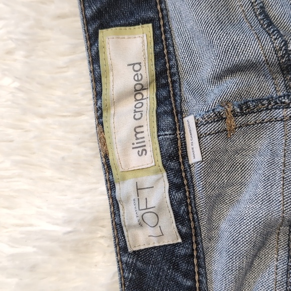 Loft Slim Cropped Denim Ankle Mid Rise Jeans Size 12 - Picture 7 of 12